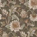 Holden Decor Bohemian Cecelia Floral Charcoal/Rust Wallpaper - 36354