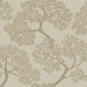 Flat swatch of 36462 showing the beige base and metallic trees.