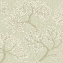 Flat swatch of 36463 highlighting the sage and metallic woodland.