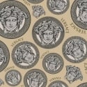 Versace Medusa Amplified Light Brown Wallpaper - 386114
