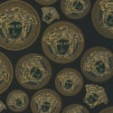 Versace Medusa Amplified Charcoal Wallpaper - 386117
