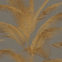 Michalsky Living Fanned Palm Leaf Brown/Gold Metallic Wallpaper - 39980-4