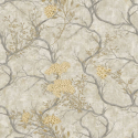Rasch Albero Floral Trail Pewter Metallic Wallpaper - 400426