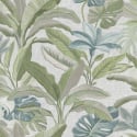 Rasch Sofia Vasari Leaf Green/Blue Wallpaper - 400624