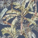 Rasch Tropical Palms Cobalt Blue/Green Wallpaper - 485288