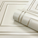 Belgravia Decor Amara Wood Panel Cream/Soft Gold Satin Wallpaper - 7389