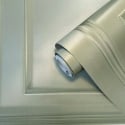 Belgravia Decor Amara Wood Panel Sage Satin Wallpaper - 7400