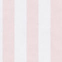 Flat material sample of the AS Creation Lilly & Luis 77078-2 design showing the alternating cream and pink vertical stripes.