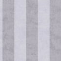 Flat material sample of the AS Creation Lilly & Luis 77078-3 design showing the alternating grey and white vertical stripes.