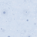 Flat material sample of the AS Creation Lilly & Luis 77131-2 design showing the detailed blue and white starry galaxy print.