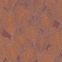 Daniel Hechter Botanical Leaf Red/Orange Metallic Wallpaper - 78128-4
