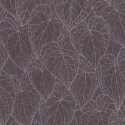 Daniel Hechter Botanical Leaf Purple/Grey Metallic Wallpaper - 78128-5