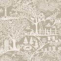 Flat swatch of Belgravia Decor Homegrown in beige showing the detailed flat paper substrate surface.