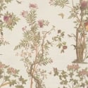 As Creation Botanical Sketch White Multi Metallic Wallpaper - 79043-3