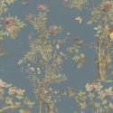 As Creation Botanical Sketch Blue Multi Metallic Wallpaper - 79043-4