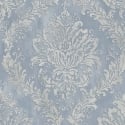 AS Creation Ornate Damask Blue/Silver Metallic Wallpaper - 79049-1