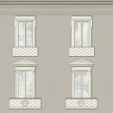 Flat swatch of Versace Palazzo No. 12 in grey showing the detailed non-woven substrate surface.
