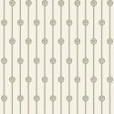 Flat swatch of Versace Baroque Stripe in gilver and white showing the detailed non-woven substrate surface.