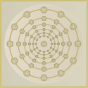Flat swatch of Versace I Love Baroque in gold and beige showing the detailed non-woven substrate surface.