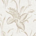Belgravia Decor Palma Bold Leaf White/Champagne Metallic Wallpaper - 9011