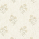 Belgravia Decor Carlotta Flower Motif Cream/Gold Metallic Wallpaper - 9028