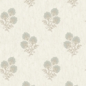 Belgravia Decor Carlotta Flower Motif Green/Cream Metallic Wallpaper - 9030