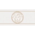 Versace Greek Key White/Gold Wallpaper Border - 93522-3