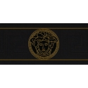 Versace Greek Key Black/Gold Wallpaper Border - 93522-4
