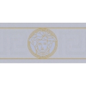 Versace Greek Key Silver/Gold Wallpaper Border - 93522-5