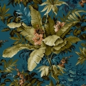 Grandeco Asperia Canopy Floral Blue/Green Wallpaper - A55801