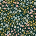 Grandeco Bluebell Floral Blue Multi Wallpaper - A64102