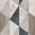 Grandeco Vigo Geometric Grey Metallic Wallpaper - A65104