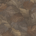 Grandeco Attitude Organic Leaves Chocolate Wallpaper - A66503