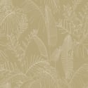 Grandeco Omaru Galapalos Tropical Leaves Beige Wallpaper - A69302