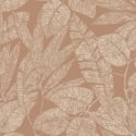 Grandeco Omaru Lorena Leaves Ochre Wallpaper - A69502