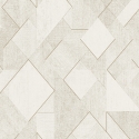 Grandeco Omaru Morena Geometric White/Cream Glitter Wallpaper - A72001