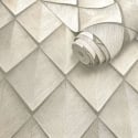 Belmont House Mojo Geometric Porcelain White Metallic Wallpaper - BH14