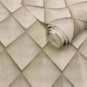 Belmont House Mojo Geometric Cream Metallic Wallpaper - BH31