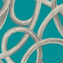 Ohpopsi Twisted Geometric Turquoise Wallpaper - CEP50124W