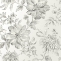Crown Lucia Floral Silver/Grey Metallic Wallpaper - M1547