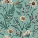 Fine Decor Wild Meadow Blue Multi Wallpaper - FD43338