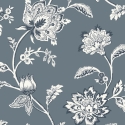 Fine Decor Juliette Floral Blue Wallpaper - FD43453