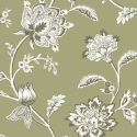 Fine Decor Juliette Floral Sage Wallpaper - FD43454