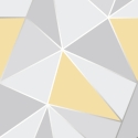 Fine Decor Apex Geo Yellow/Grey Wallpaper - FD41991