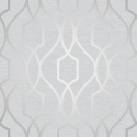 Fine Decor Apex Trellis Stone/Silver Metallic Wallpaper - FD41995