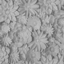 Fine Decor Dimensions 3D Effect Floral Grey Wallpaper - FD42691
