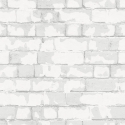 Galerie Nostalgie Brick Wall White/Grey Wallpaper - G56212