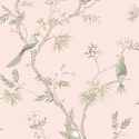 Galerie Classic Bird Trail Pink/Green Wallpaper - G78493