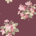 Galerie Classic Bouquet Cranberry/Green Wallpaper - G78496