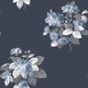 Galerie Classic Bouquet Blue/Grey Wallpaper - G78498